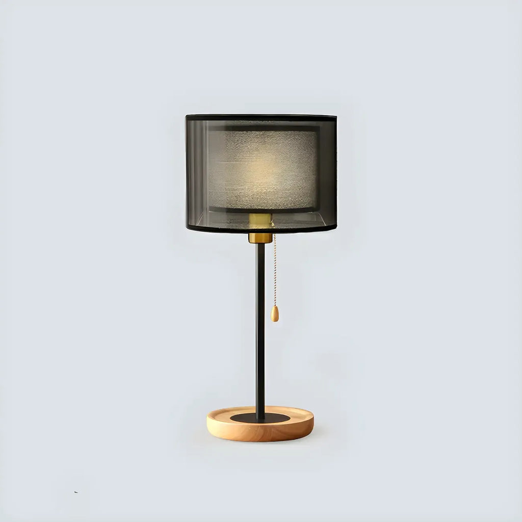 Lampe de table géométrique moderne avec interrupteur à tirette pour usage résidentiel