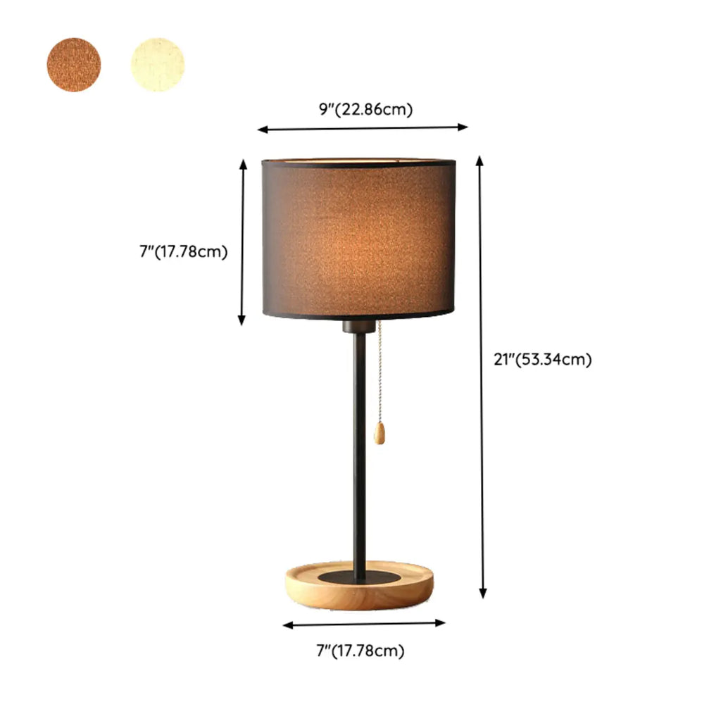 Lampe de table géométrique moderne avec interrupteur à tirette pour usage résidentiel