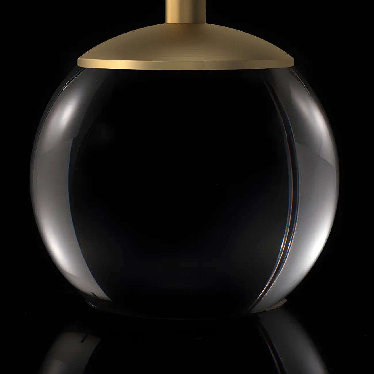 Lampe de chevet élégante en verre transparent, abat-jour géométrique blanc