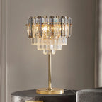 Lampe de table géométrique en cristal glamour