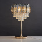 Lampe de table géométrique en cristal glamour