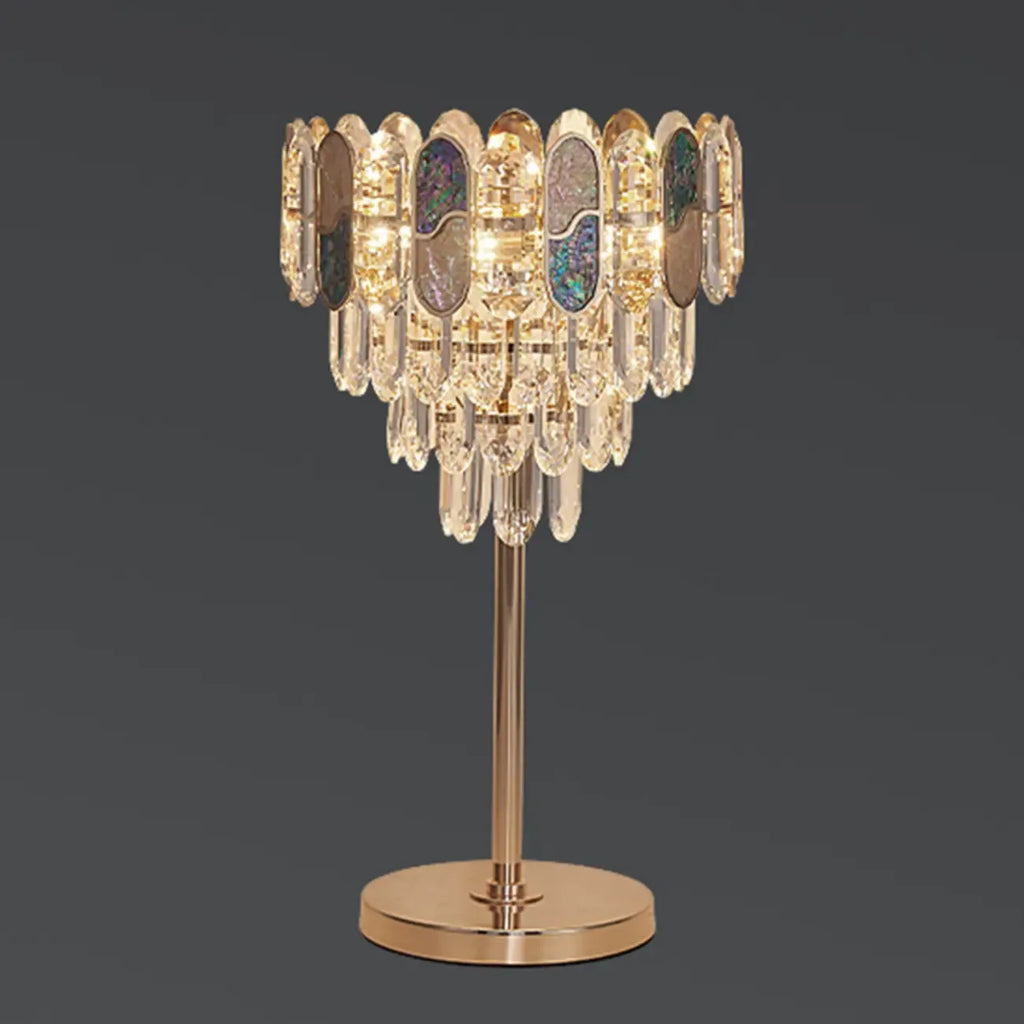 Lampe de table géométrique en cristal glamour