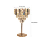 Lampe de table géométrique en cristal glamour