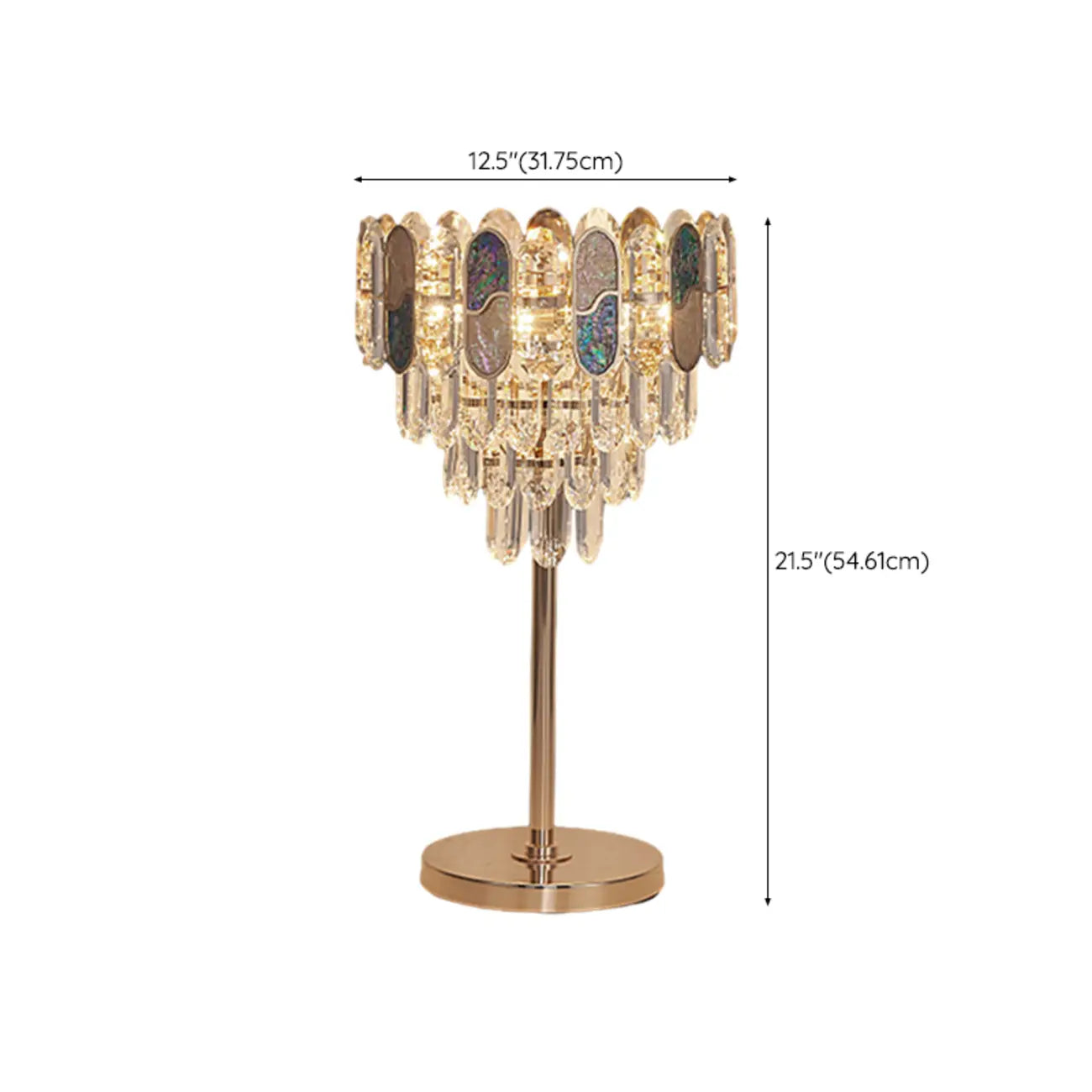 Lampe de table géométrique en cristal glamour