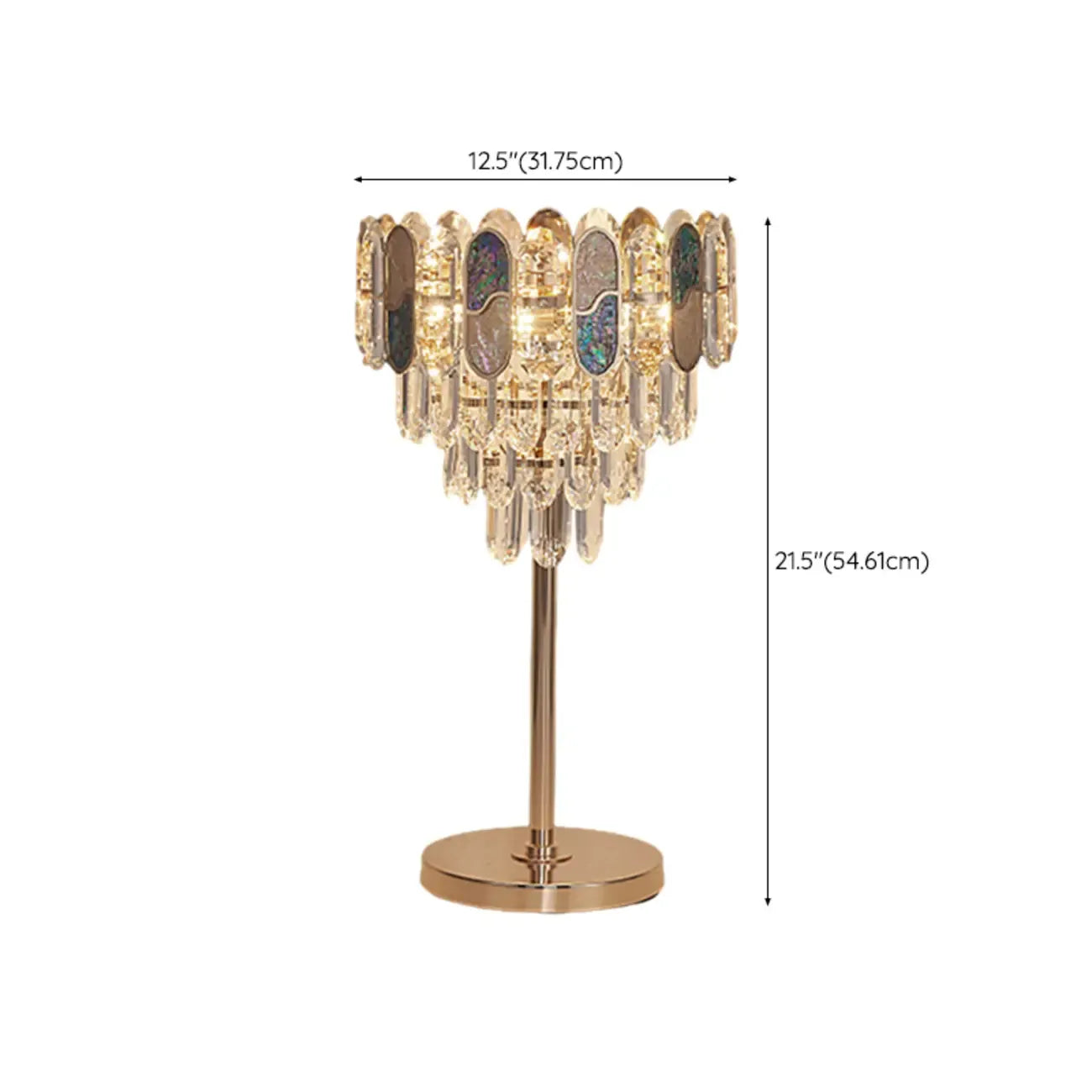 Lampe de table géométrique en cristal glamour