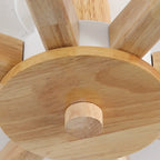 Plafonnier cylindrique semi-encastré d'intérieur avec abat-jour en tissu