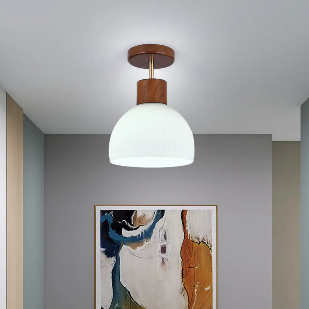 Plafonnier semi-encastré moderne à LED en forme de bol pour espace de vie