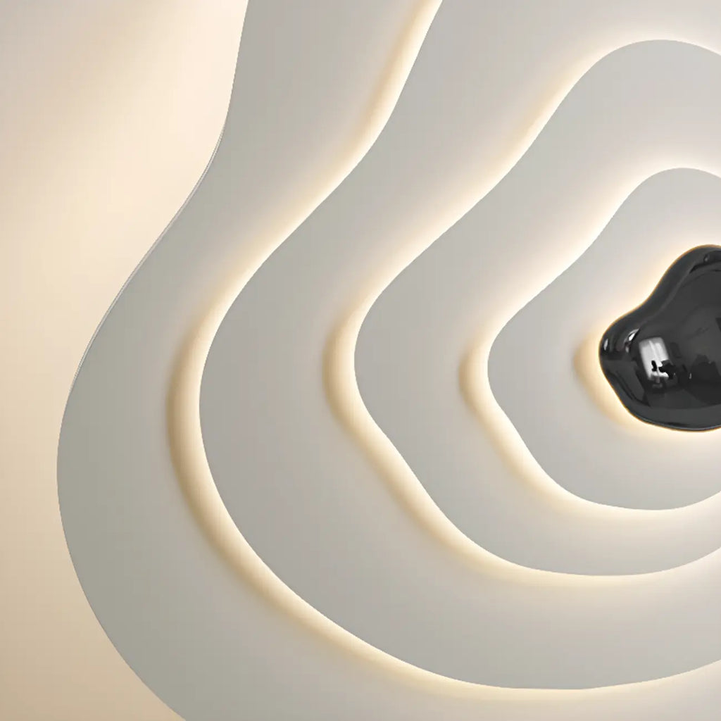 Plafonnier encastré moderne à plusieurs niveaux en résine, à intensité variable, pour chambre à coucher