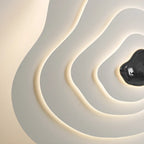 Plafonnier encastré moderne à plusieurs niveaux en résine, à intensité variable, pour chambre à coucher