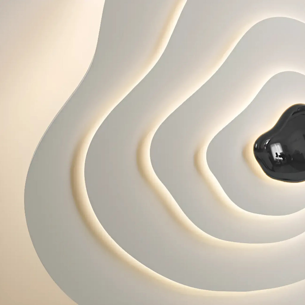 Plafonnier encastré moderne à plusieurs niveaux en résine, à intensité variable, pour chambre à coucher