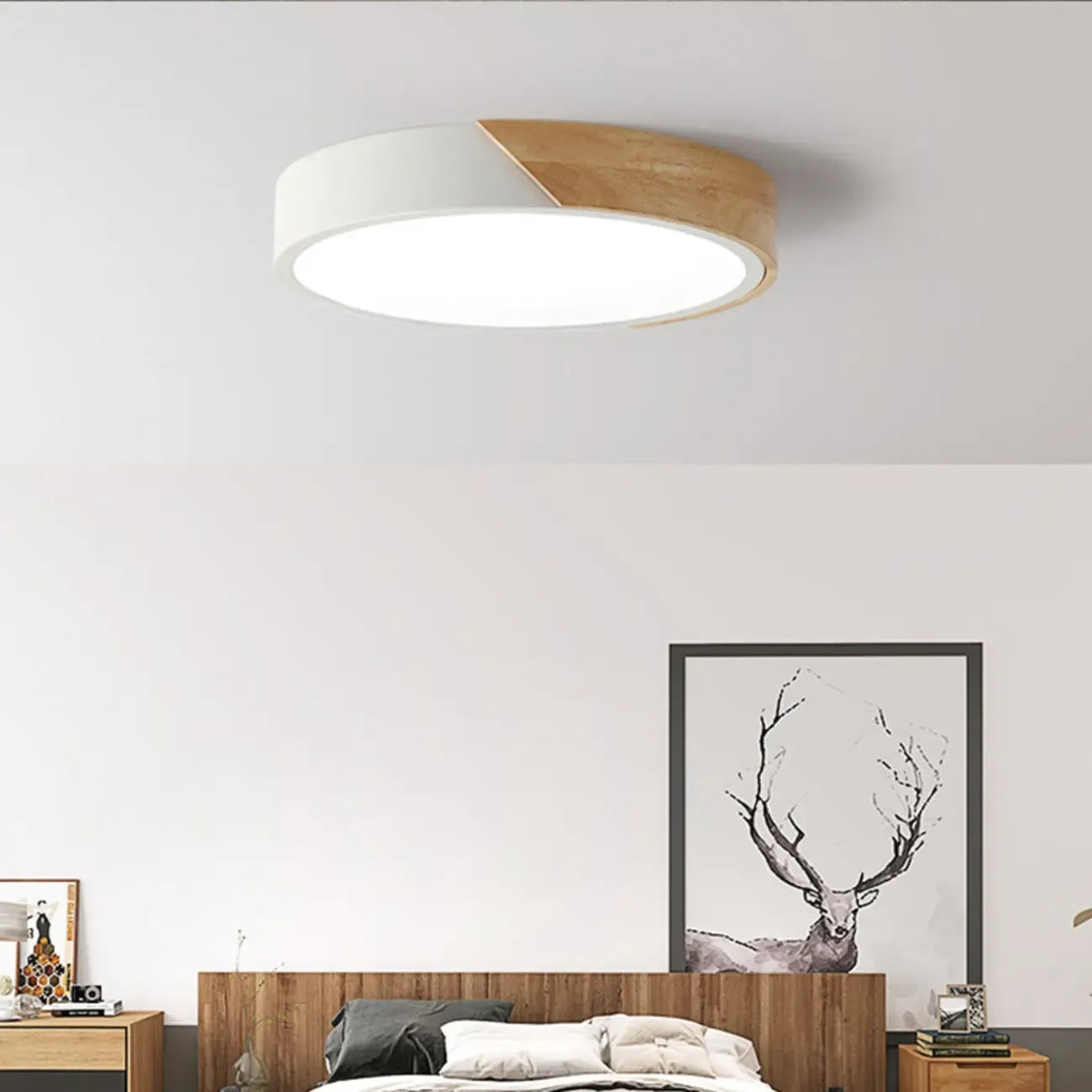 Plafonnier LED circulaire encastré pour usage résidentiel