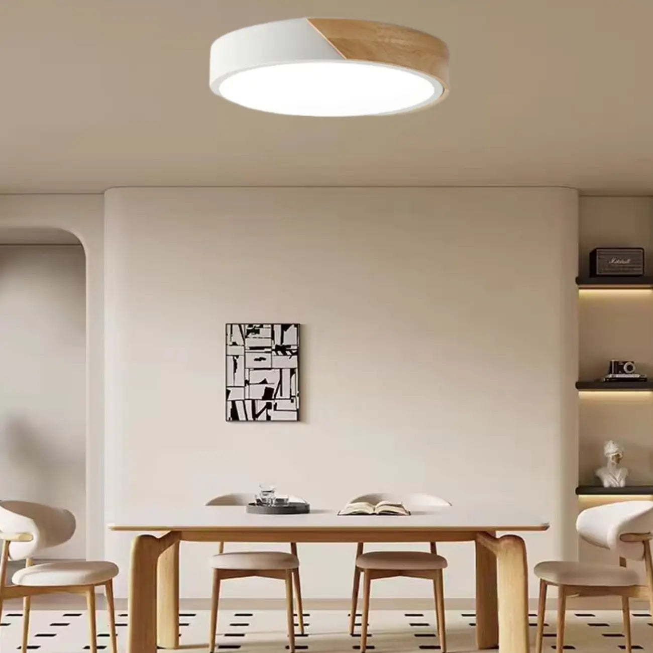 Plafonnier LED circulaire encastré pour usage résidentiel