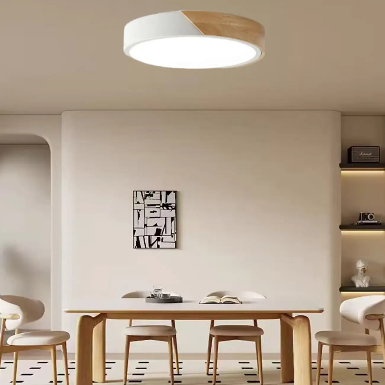 Plafonnier LED circulaire encastré pour usage résidentiel