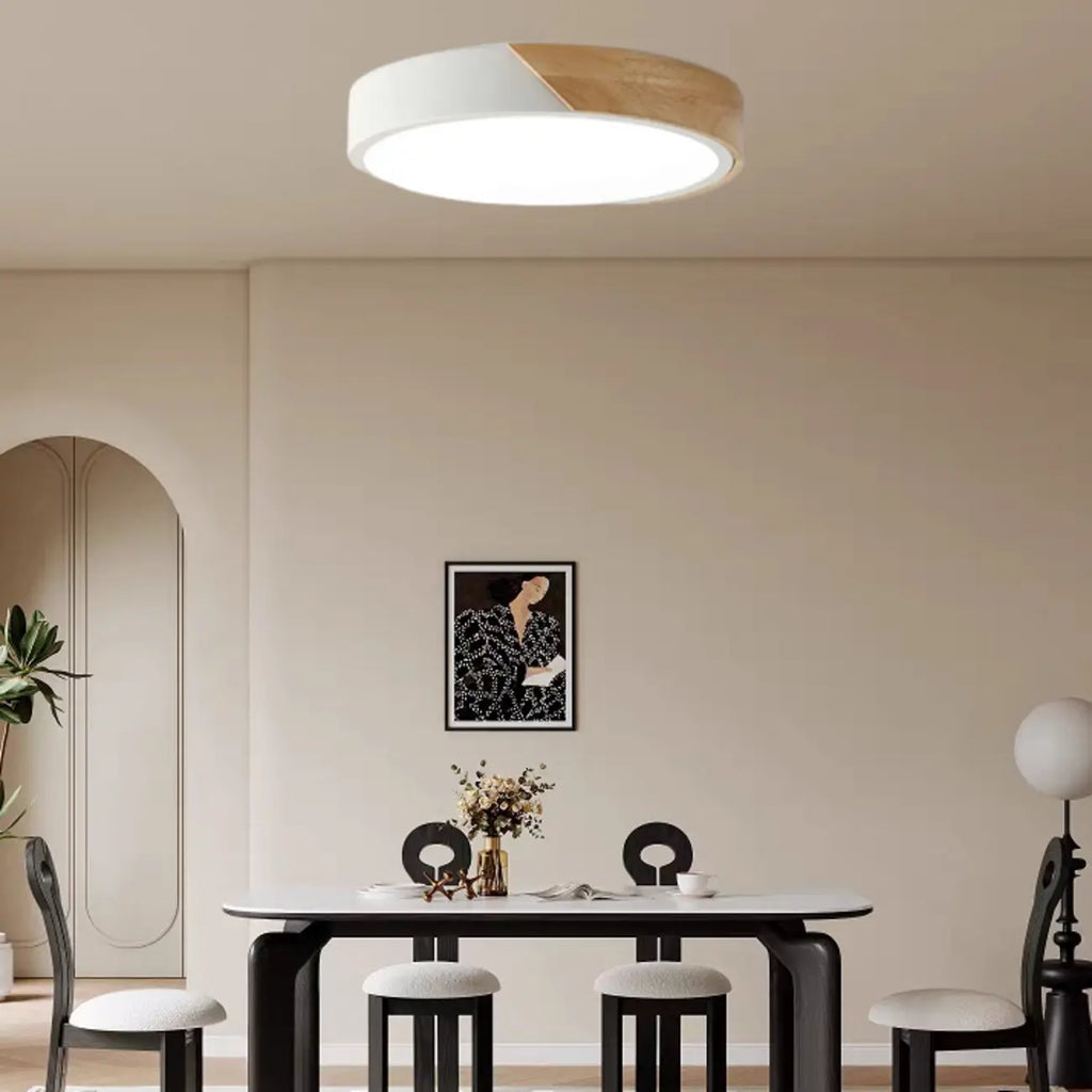 Plafonnier LED circulaire encastré pour usage résidentiel