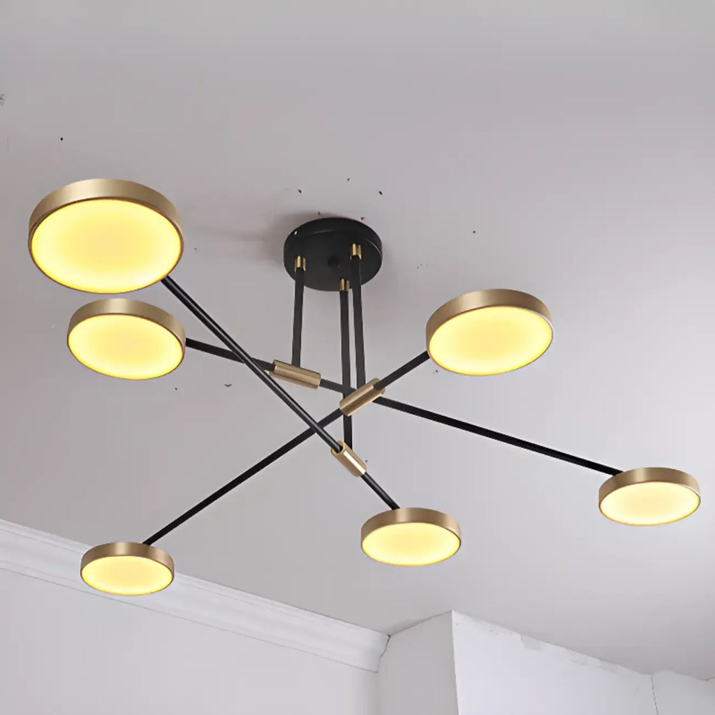 Plafonnier LED contemporain d'intérieur avec abat-jour en acrylique