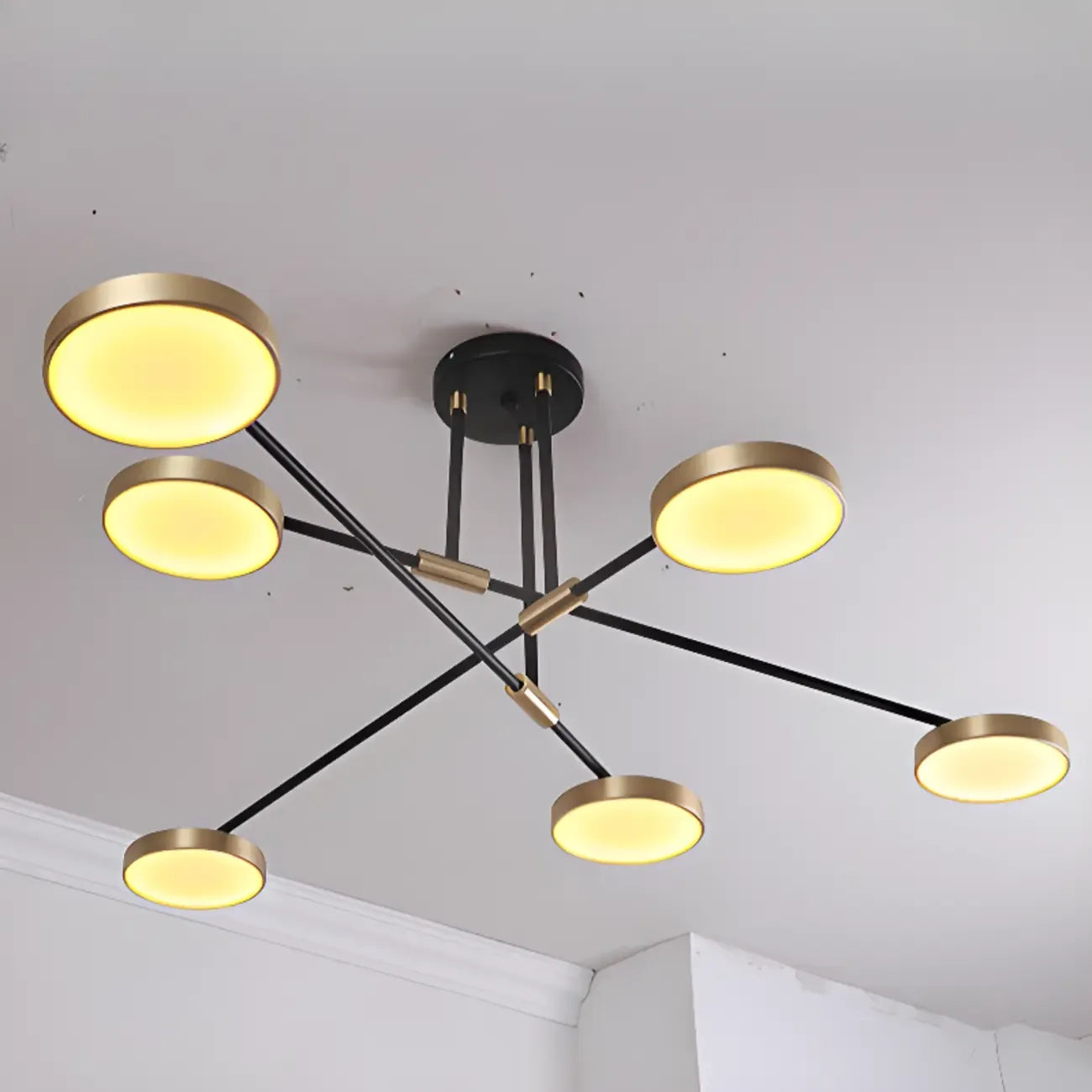 Plafonnier LED contemporain d'intérieur avec abat-jour en acrylique
