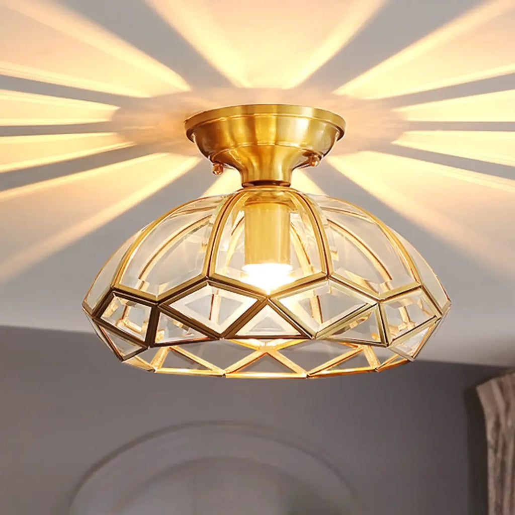 Plafonnier semi-encastré géométrique moderne pour salon