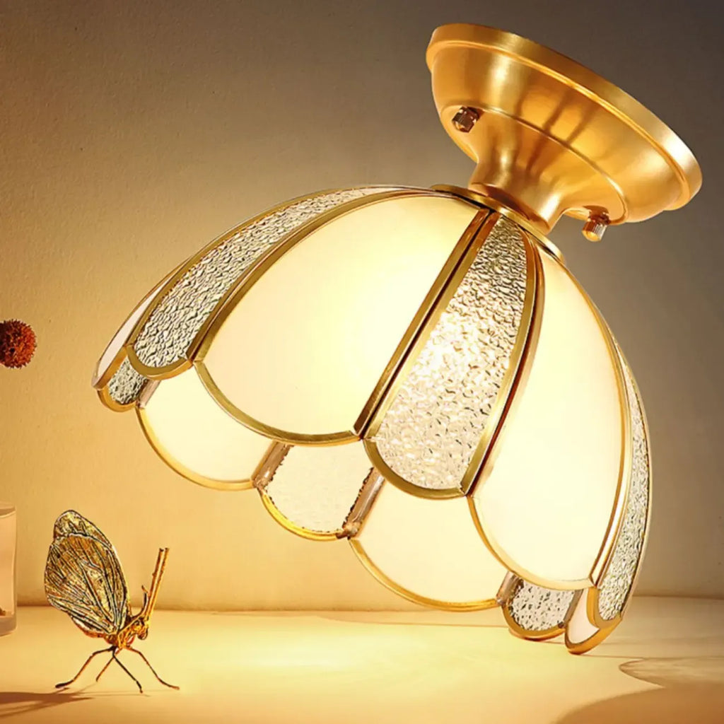 Plafonnier semi-encastré géométrique moderne pour salon