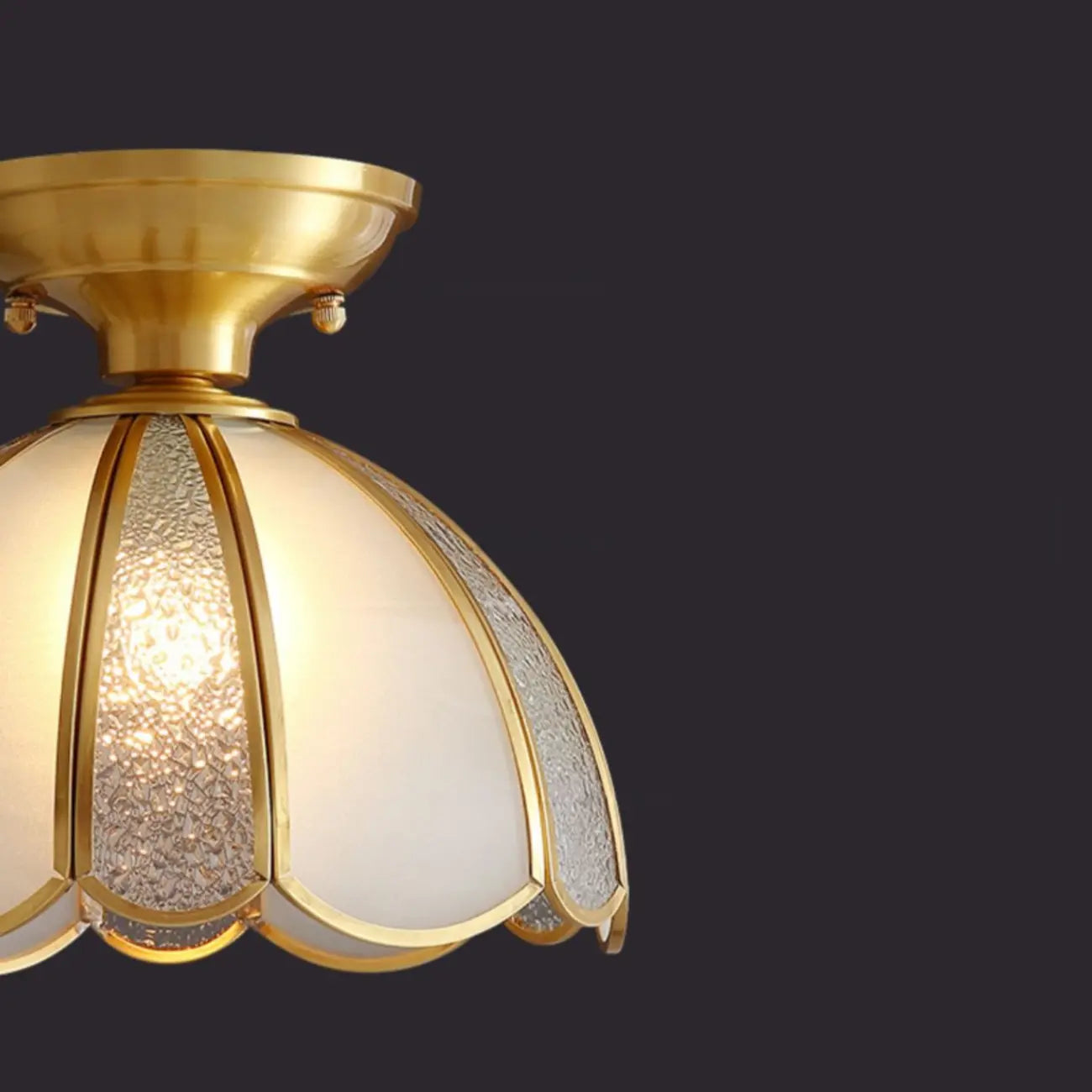 Plafonnier semi-encastré géométrique moderne pour salon
