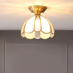 Plafonnier semi-encastré géométrique moderne pour salon