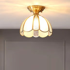 Plafonnier semi-encastré géométrique moderne pour salon