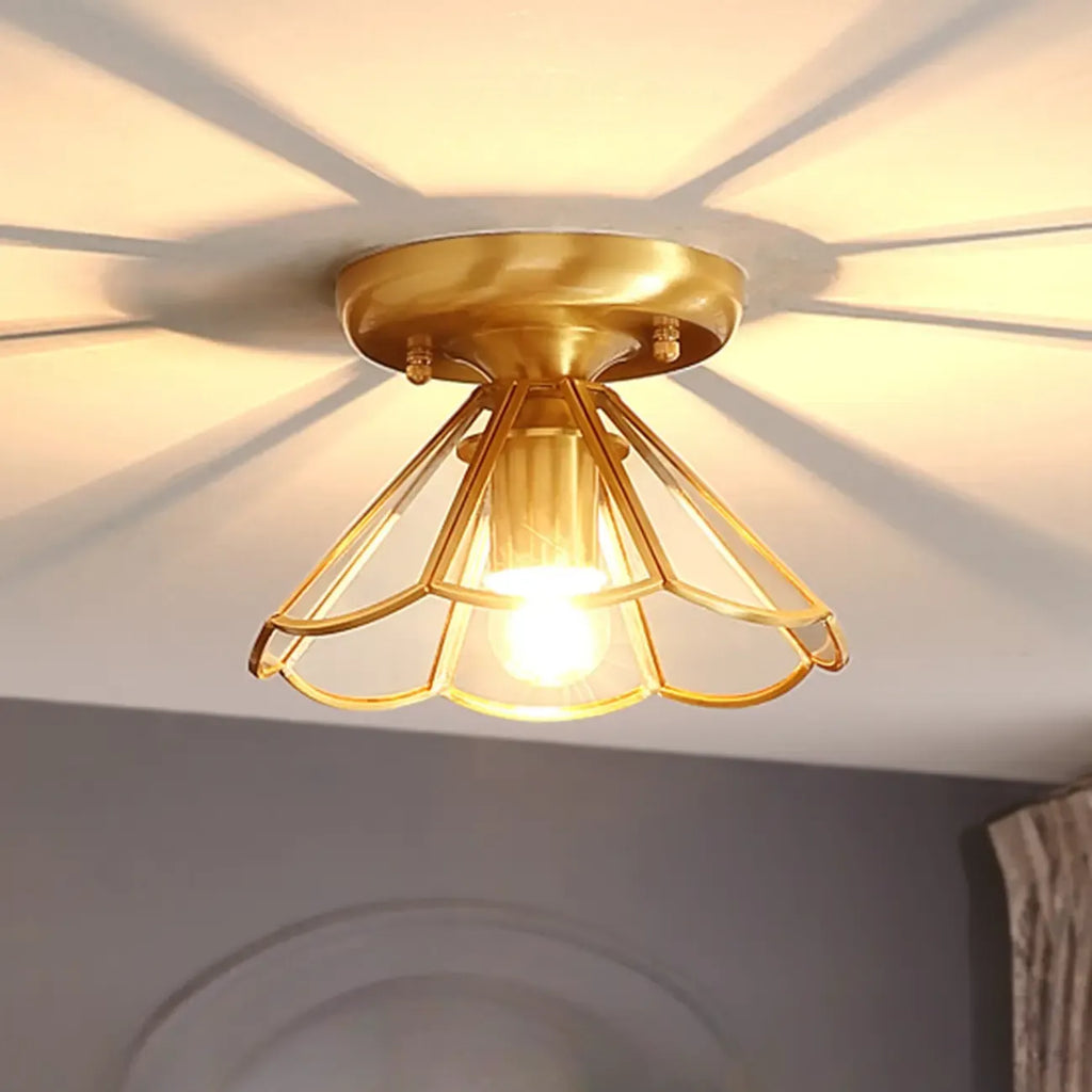 Plafonnier semi-encastré géométrique moderne pour salon