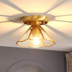 Plafonnier semi-encastré géométrique moderne pour salon