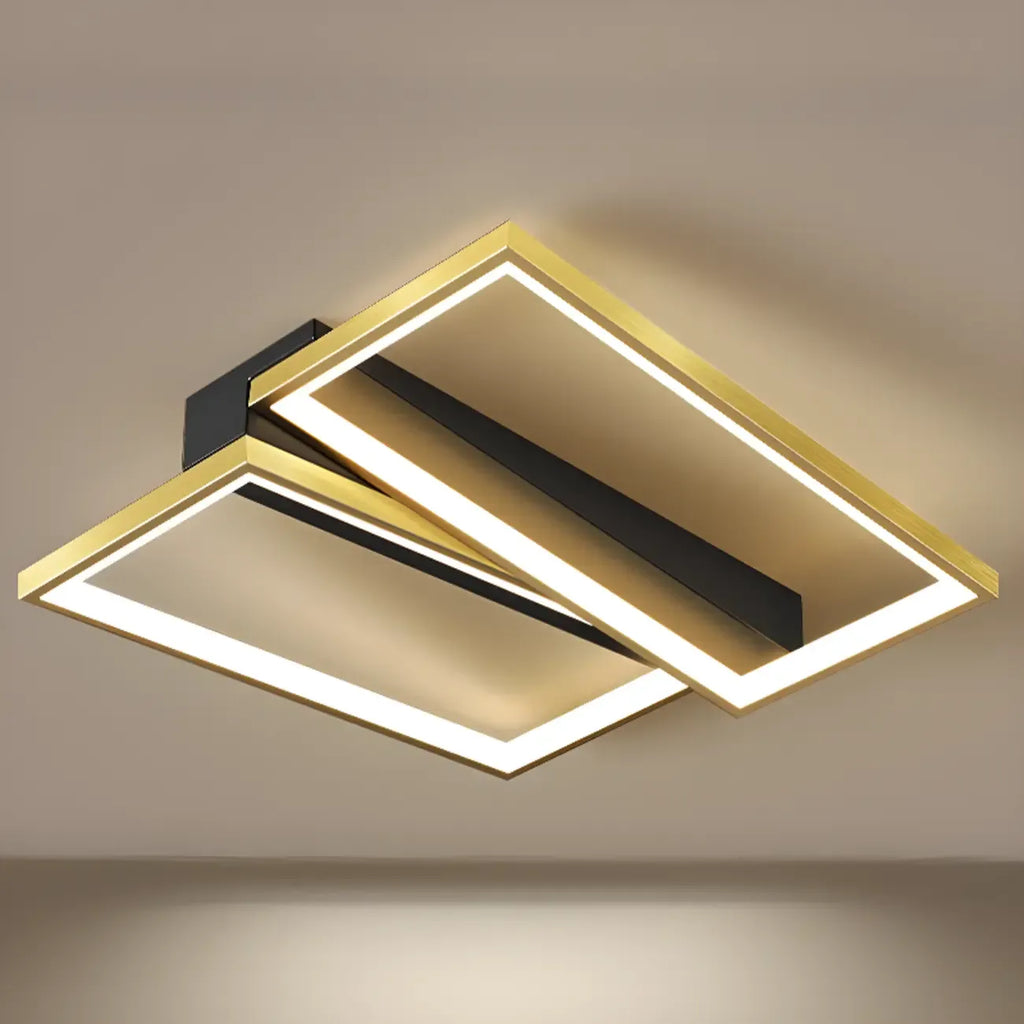 Plafonnier semi-encastré moderne à LED pour chambre à coucher