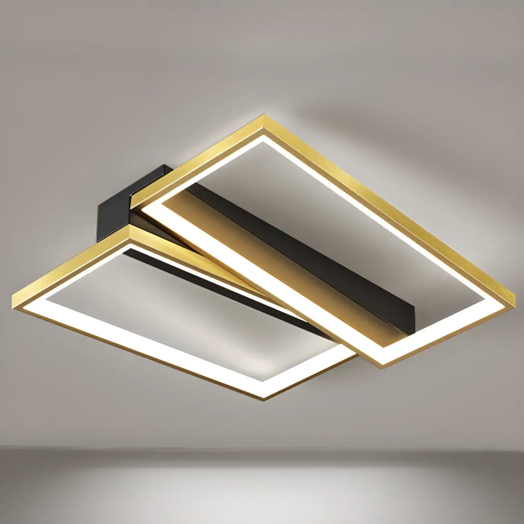 Plafonnier semi-encastré moderne à LED pour chambre à coucher
