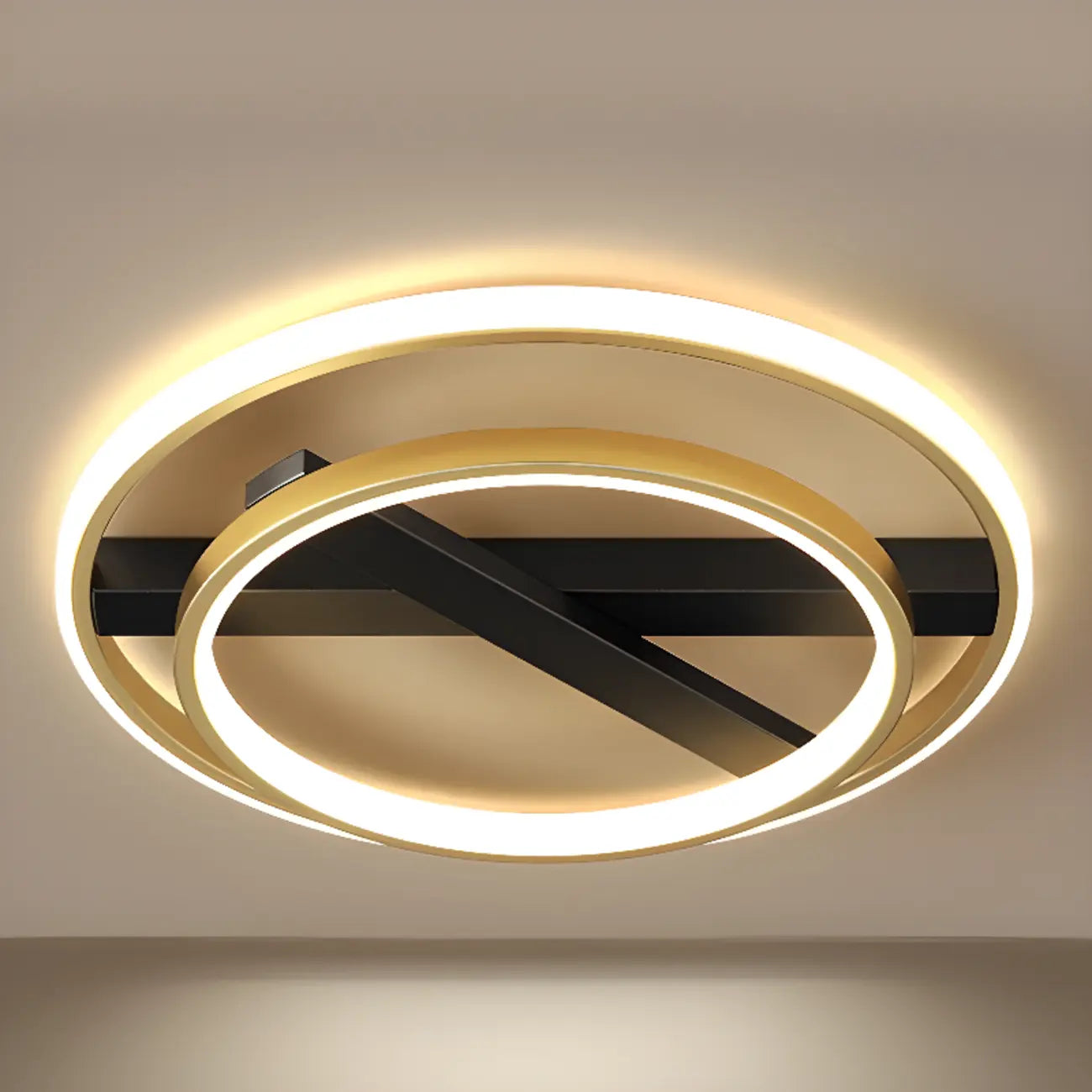 Plafonnier semi-encastré moderne à LED pour chambre à coucher