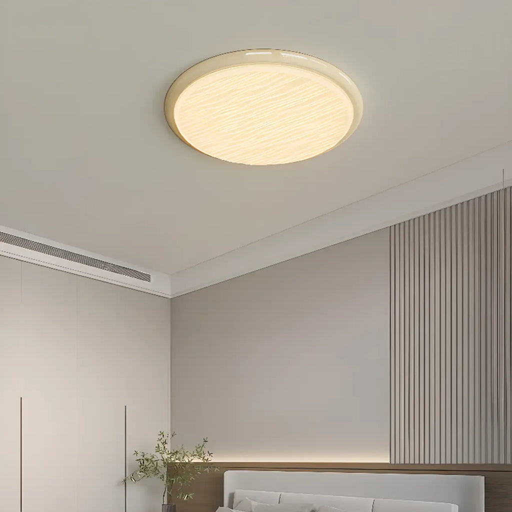Plafonnier circulaire moderne à intensité variable pour usage intérieur