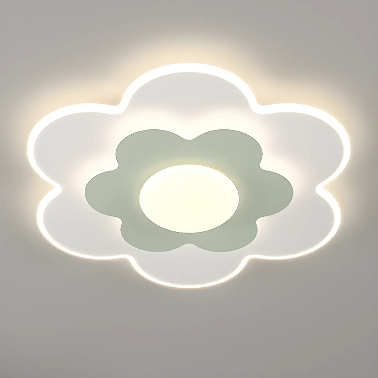 Plafonnier LED floral à intensité variable avec abat-jour en acrylique
