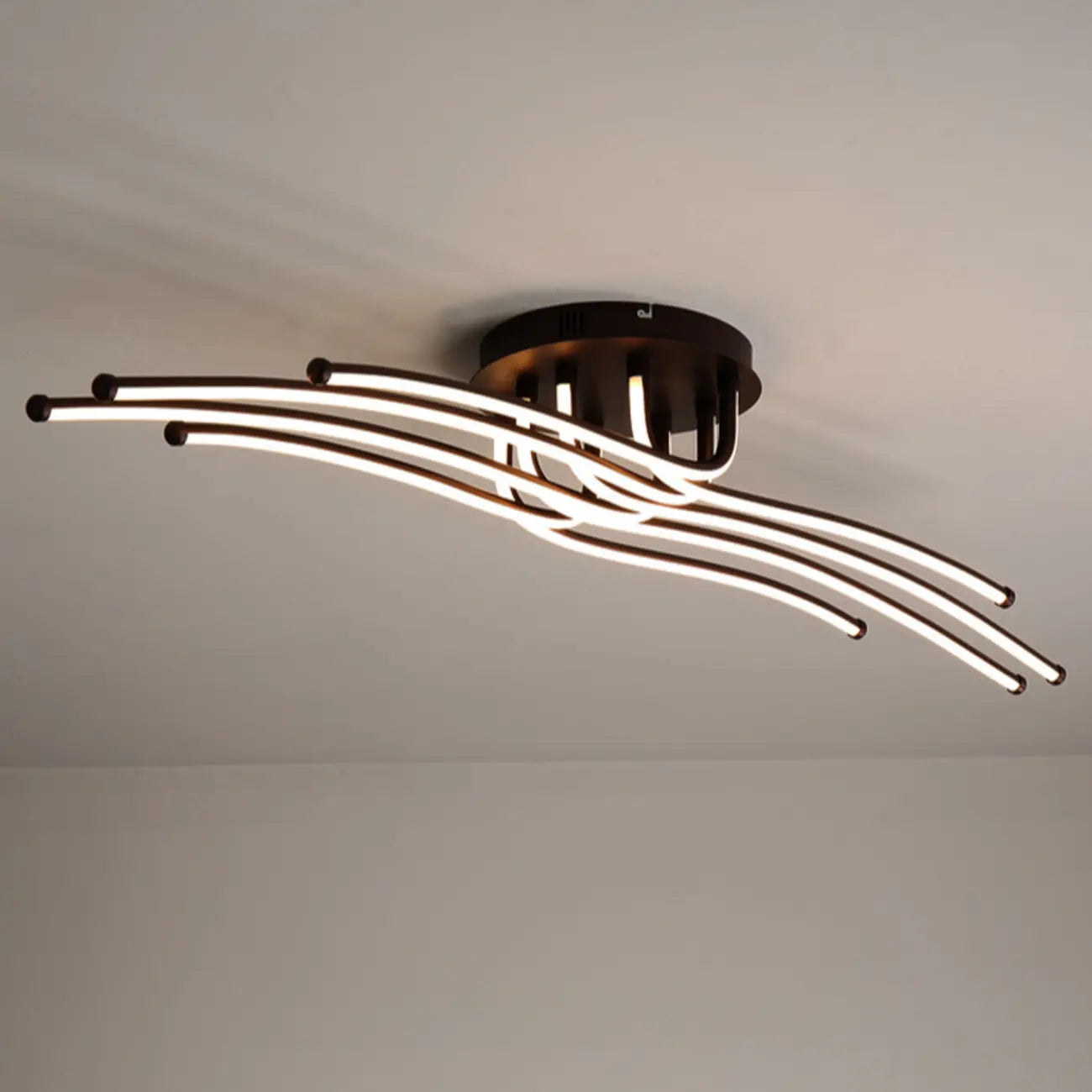 Plafonnier semi-encastré linéaire moderne avec abat-jour en gel de silice