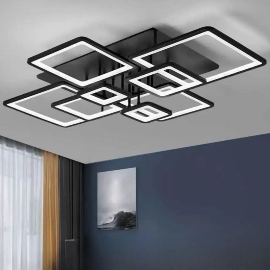 Plafonnier semi-encastré carré à LED pour salon
