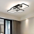 Plafonnier semi-encastré carré à LED pour salon