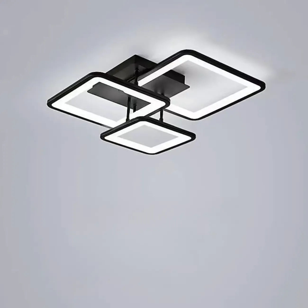 Plafonnier semi-encastré carré à LED pour salon
