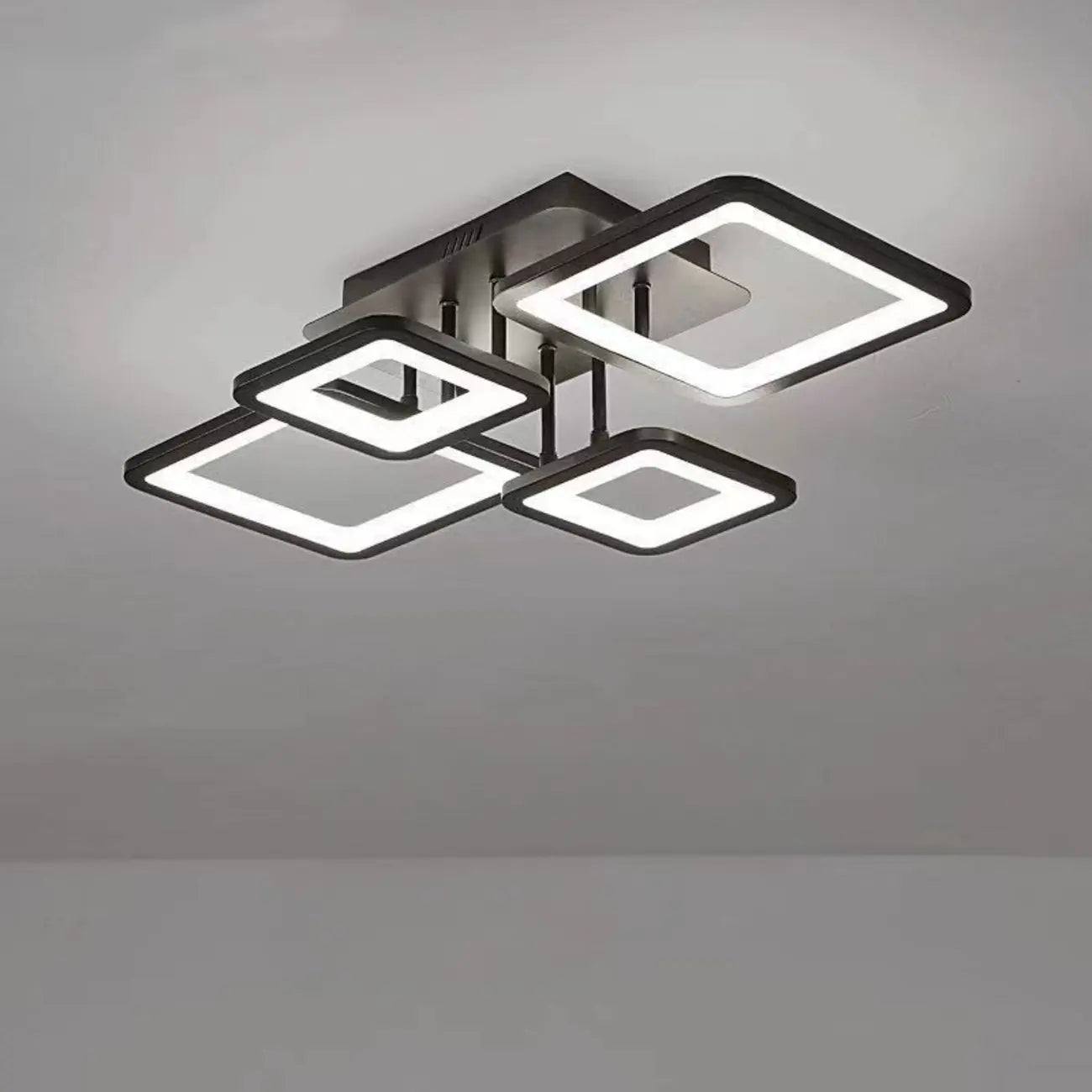 Plafonnier semi-encastré carré à LED pour salon