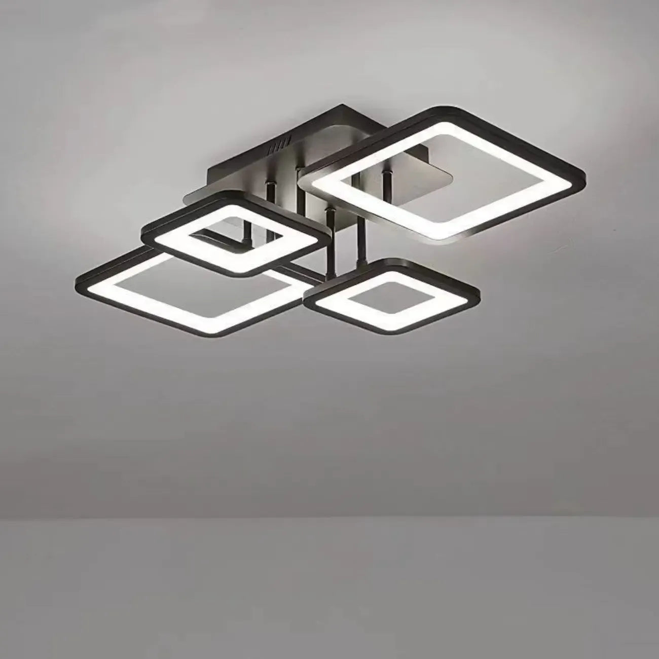 Plafonnier semi-encastré carré à LED pour salon