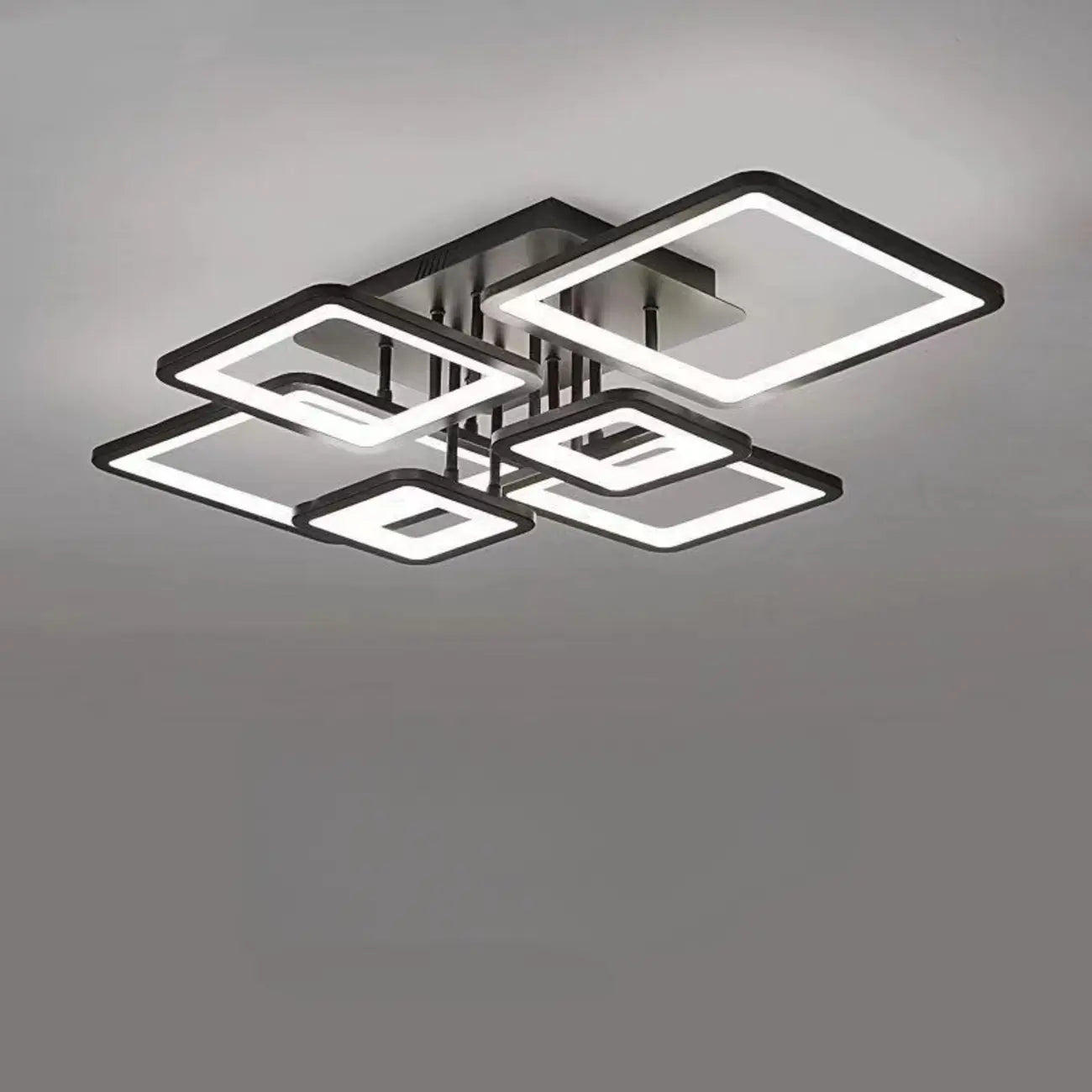 Plafonnier semi-encastré carré à LED pour salon