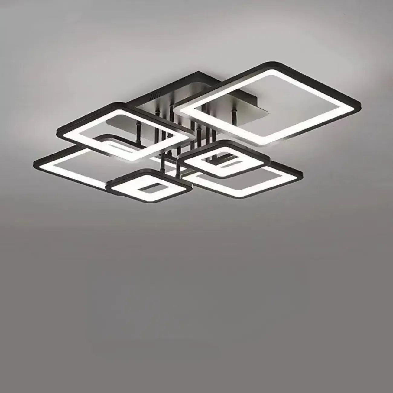 Plafonnier semi-encastré carré à LED pour salon