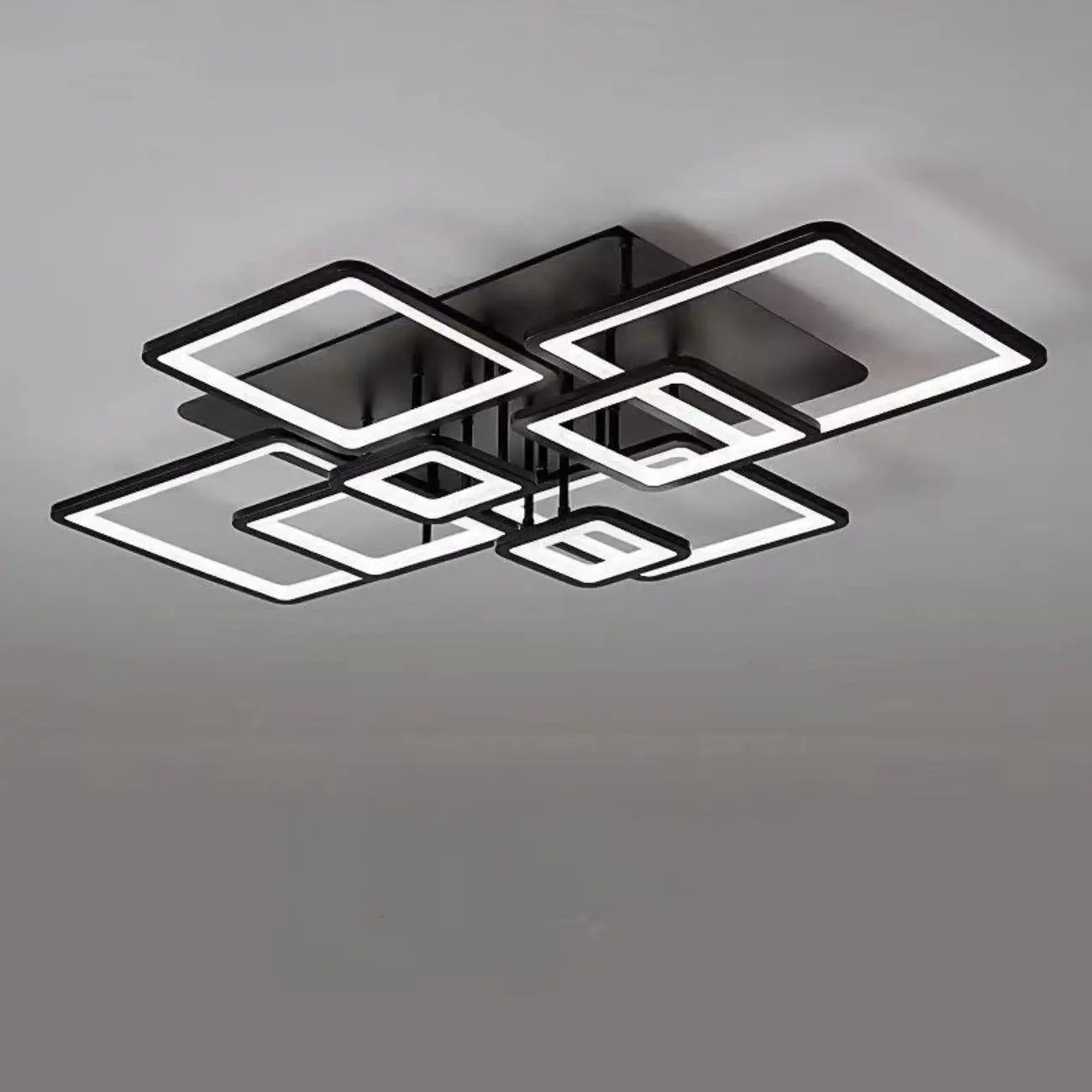Plafonnier semi-encastré carré à LED pour salon