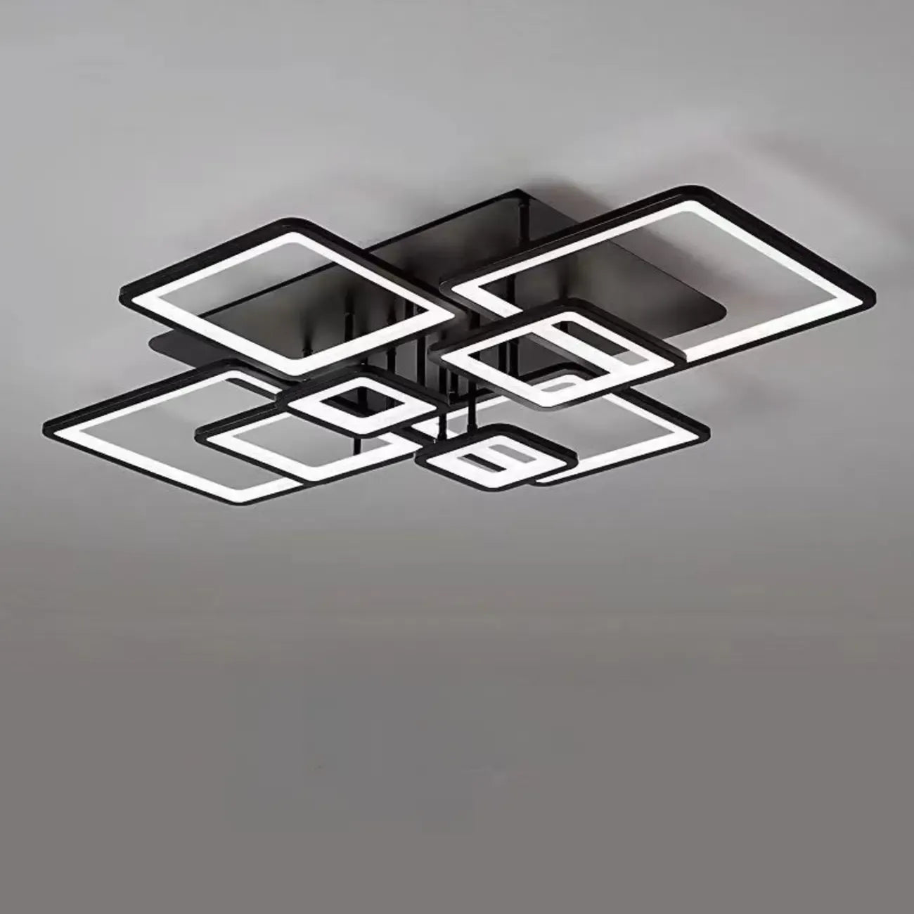 Plafonnier semi-encastré carré à LED pour salon