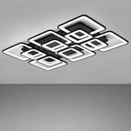Plafonnier semi-encastré carré à LED pour salon