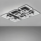 Plafonnier semi-encastré carré à LED pour salon