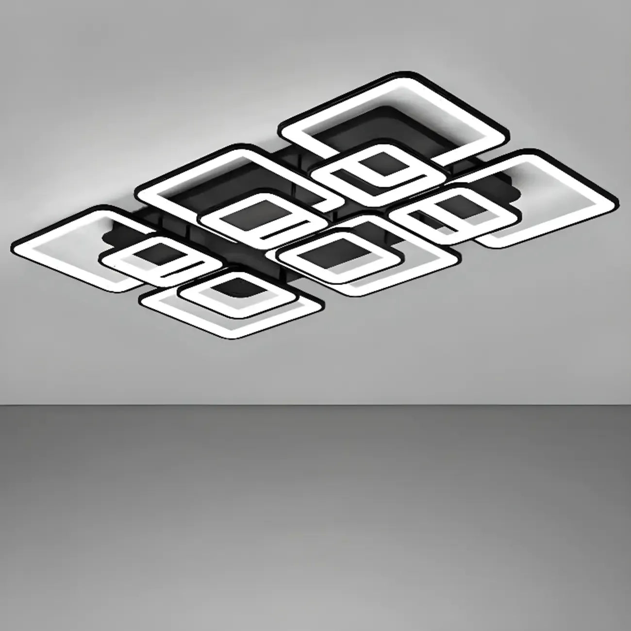 Plafonnier semi-encastré carré à LED pour salon