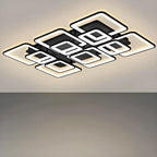 Plafonnier semi-encastré carré à LED pour salon
