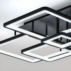 Plafonnier semi-encastré carré à LED pour salon
