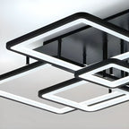 Plafonnier semi-encastré carré à LED pour salon