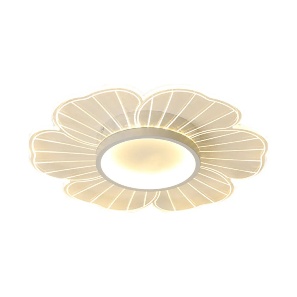 Plafonnier LED encastré à motif floral pour usage résidentiel