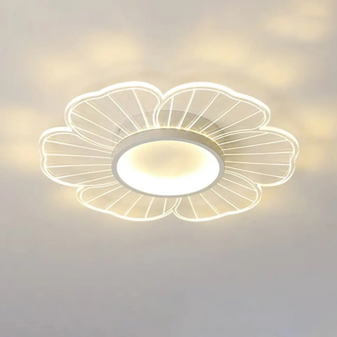 Plafonnier LED encastré à motif floral pour usage résidentiel
